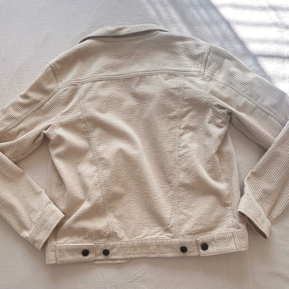 Hidden Way | 100% Cotton Cream Corduroy Jacket - Picture 3 of 4